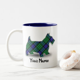 Clan MacCallum TartanScottish Terrier Zweifarbige Tasse