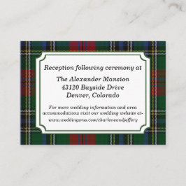 Clan MacClain Kariert Wedding Enclosure Card Begleitkarte