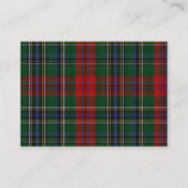 Clan MacClain Tartan Karierte Hochzeitskarte Begleitkarte (Rückseite)