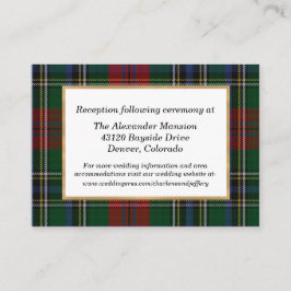 Clan MacClain Tartan Karierte Hochzeitskarte Begleitkarte