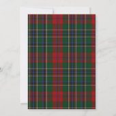 Clan MacClain Thistle 2 Tartan Wedding Einladung (Rückseite)