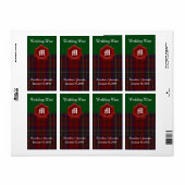 Clan MacClure Kariert Wedding Mini Wine Labels (Vorne)