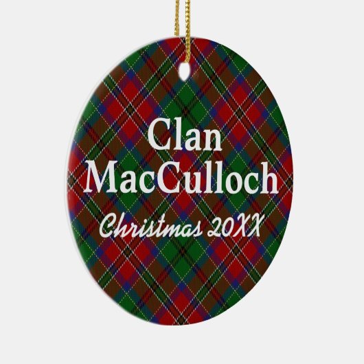 Clan MacCulloch Scottish Tartan Keramik Ornament (Rechts)