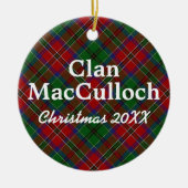 Clan MacCulloch Scottish Tartan Keramik Ornament (Vorne)
