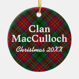 Clan MacCulloch Scottish Tartan Keramik Ornament