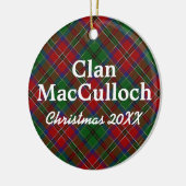Clan MacCulloch Scottish Tartan Keramik Ornament (Links)