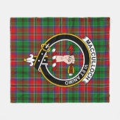 Clan MacCulloch Tartan Kariert Fleecedecke (Vorderseite (Horizontal))
