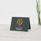 Clan MacDonald Crest over Tartan Einladung (Vorderseite)