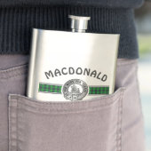 Clan MacDonald (Edit) Wappen & Tartan Flachmann (Beispiel)