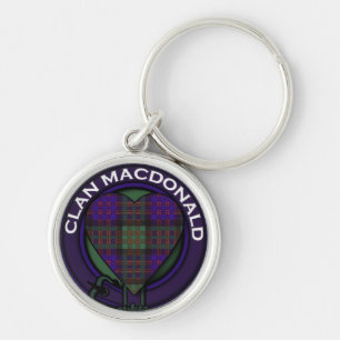 Clan Macdonald HerzTartanentwurf Schlüsselanhänger