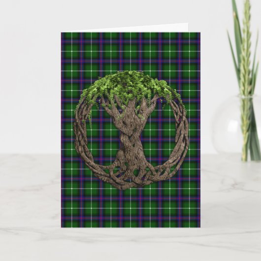Clan MacDonald of the Isles Tartan And Celtic Tree Karte (Vorderseite)