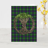 Clan MacDonald of the Isles Tartan And Celtic Tree Karte (Gelbe Blume)