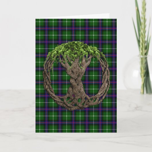 Clan MacDonald of the Isles Tartan And Celtic Tree Karte (Vorderseite)