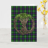 Clan MacDonald of the Isles Tartan And Celtic Tree Karte (Gelbe Blume)
