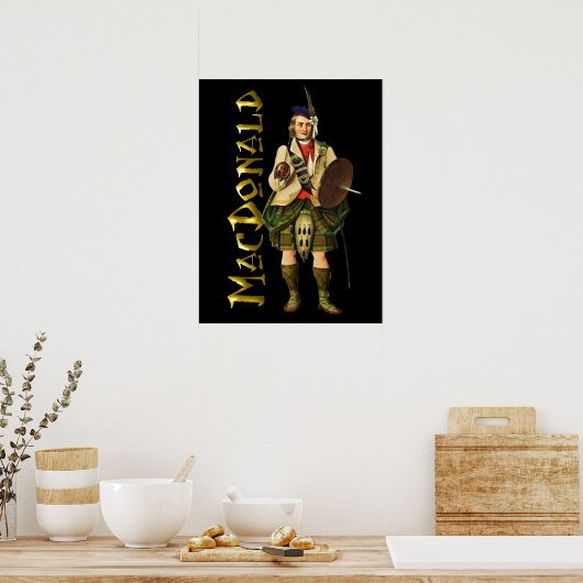 Clan MacDonald Scottish Highland Dream Poster (Küche)