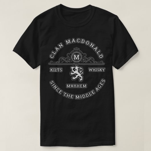 Clan Macdonald Scottish Kilt Highland Games 1 T-Shirt (Design vorne)