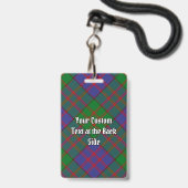 Clan MacDonald Tartan Abzeichen Ausweis (Rückseite mit Lanyard)
