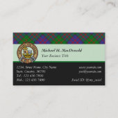 Clan MacDonald Tartan Business Card Visitenkarte (Vorderseite)