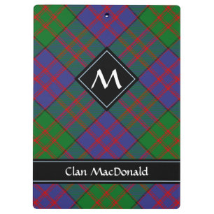 Clan MacDonald Tartan Clipboard Klemmbrett