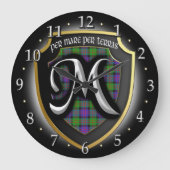Clan MacDonald Tartan Clock Große Wanduhr (Vorderseite)
