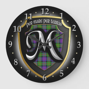 Clan MacDonald Tartan Clock Große Wanduhr