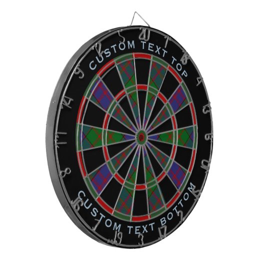 Clan MacDonald Tartan Dart Board Dartscheibe (Vorderseite Links)