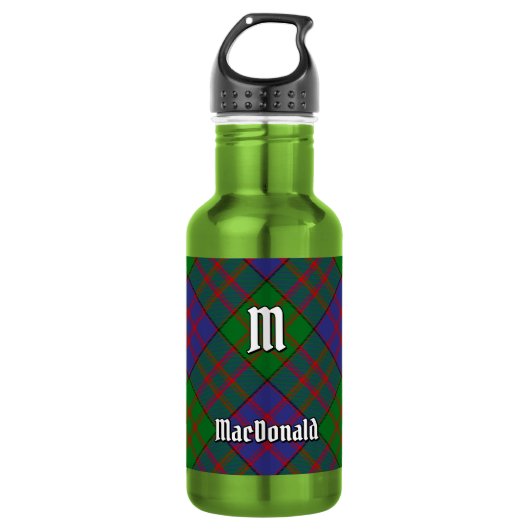 Clan MacDonald Tartan Edelstahlflasche (Vorderseite)