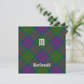 Clan MacDonald Tartan Einladung (Stehend Vorderseite)