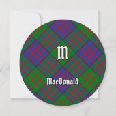 Clan MacDonald Tartan Einladung (Vorderseite)