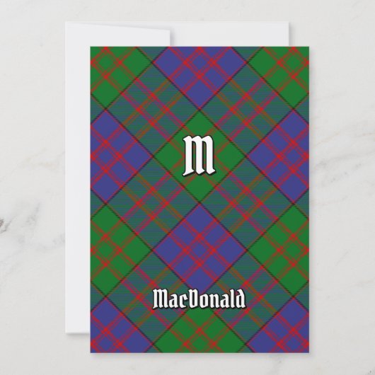 Clan MacDonald Tartan Einladung (Vorderseite)