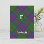 Clan MacDonald Tartan Einladung (Stehend Vorderseite)