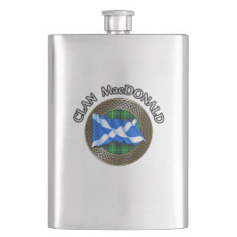 Clan MacDonald Tartan & Flag Flachmann