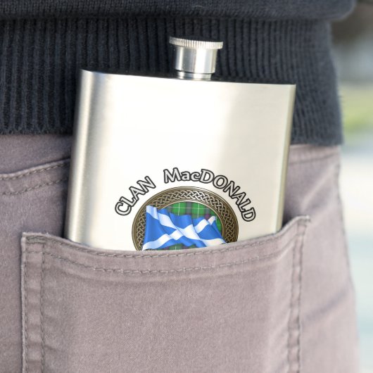 Clan MacDonald Tartan & Flag Flachmann (Beispiel)