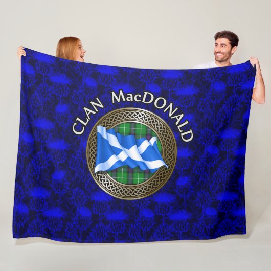 Clan MacDonald Tartan & Flag Fleecedecke (Beispiel)