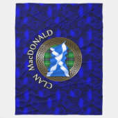 Clan MacDonald Tartan & Flag Fleecedecke (Vorderseite)