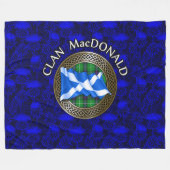 Clan MacDonald Tartan & Flag Fleecedecke (Vorderseite (Horizontal))