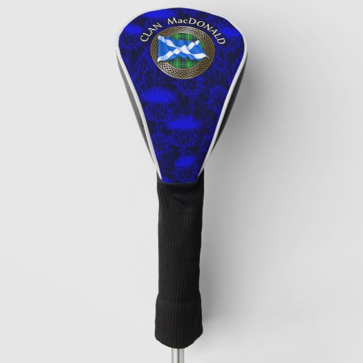 Clan MacDonald Tartan & Flag Golf Headcover (Vorderseite)