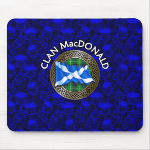 Clan MacDonald Tartan & Flag Mousepad