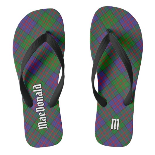 Clan MacDonald Tartan Flip Flops Badesandalen (Fußbett)