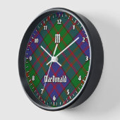 Clan MacDonald Tartan Large Clock Uhr (Winkel)