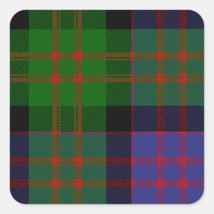 Clan MacDonald Tartan Quadratischer Aufkleber