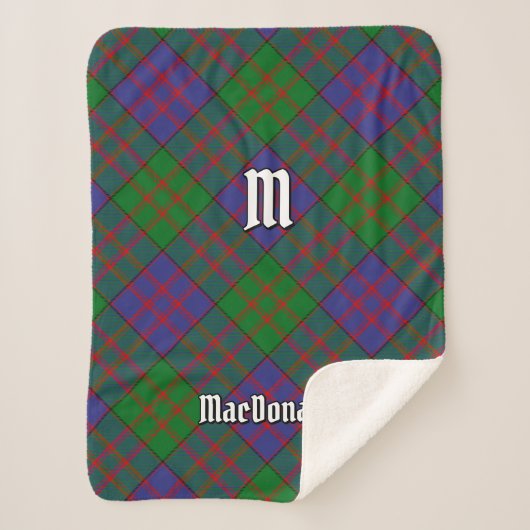 Clan MacDonald Tartan Sherpa Blanket Sherpadecke (Vorderseite)