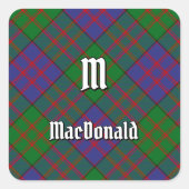 Clan MacDonald Tartan Square Sticker (Vorderseite)