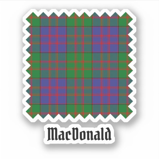 Clan MacDonald Tartan Sticker (Vorderseite)