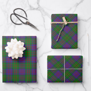 Clan MacDonald Tartan Wrapping Paper Sheets Geschenkpapier Set