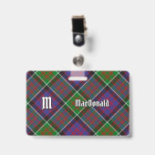 Clan MacDonald von Clanranald Tartan Abzeichen Ausweis (Vorderseite mit Clip)