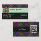 Clan MacDonald von Clanranald Tartan Business Card Visitenkarte (Vorne/Hinten)