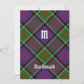 Clan MacDonald von Clanranald Tartan Einladung (Vorderseite)
