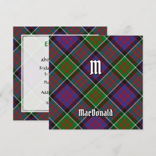 Clan MacDonald von Clanranald Tartan Einladung