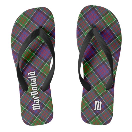 Clan MacDonald von Clanranald Tartan Flip Flops Badesandalen (Fußbett)